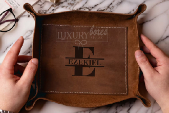 luxury Leather Tray for hotel and restaurant