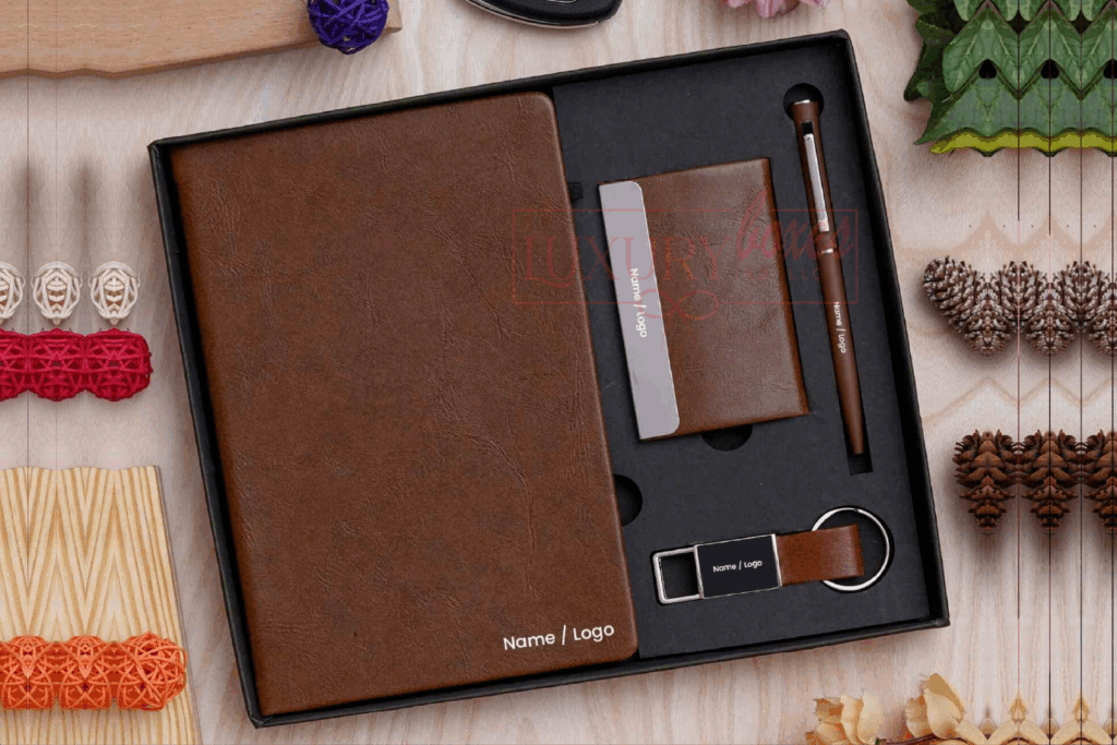 Luxury leather gift set